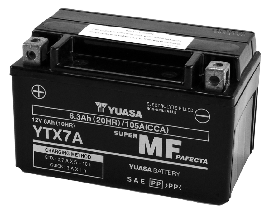 Batteria moto 6Ah 105A Yuasa 152x88x94 mm (lxpxh)