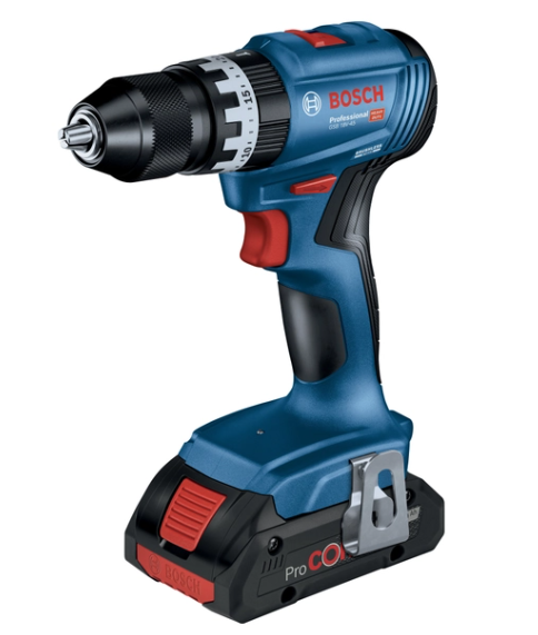 Trapano battente Bosch 18v GSB 18v-45 45 nm brushless 2 batterie litio 2 ah peso 1,5 kg