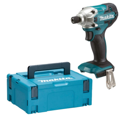 Trapano avvitatore impulsi Makita 18 v 1/4"155 nm batteria litio corpo macchina in valigetta