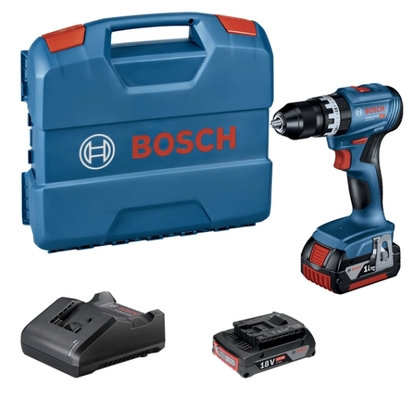 Trapano battente Bosch 18v GSB 18v-45 45 nm brushless 2 batterie litio 2 ah peso 1,5 kg