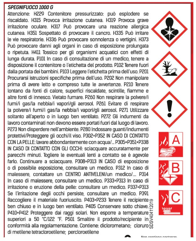 Estintore portatile 700 ml liquido ideale per auto, casa, campeggio e nautica