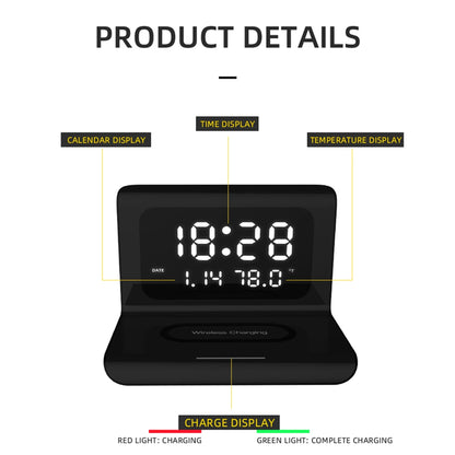 Orologio con ricarica wireless 3 in 1