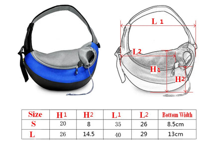 Trasportino da tracolla per cani e gatti