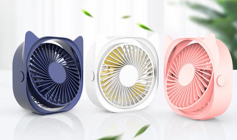 Mini ventilatore da tavolo USB a forma di gatto